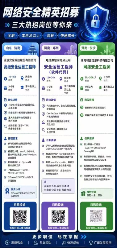湘安无事最近招聘（2026/4/25）-湘安无事安全社区